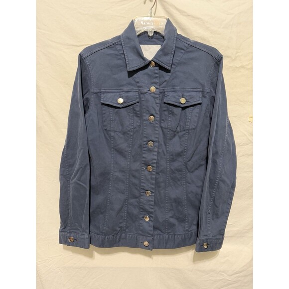 VOTRE NOM... COLLECTION RETRO BLUE CHIC JEAN JACKET COTTON STRETCH SIZE 6 - Picture 4 of 12